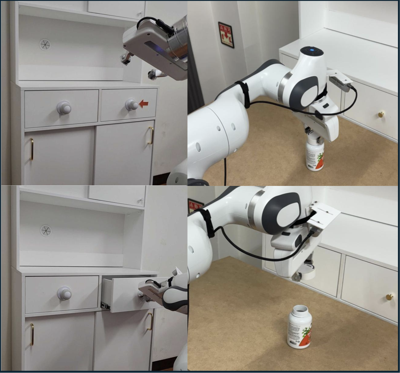 Real-world robotic arm experiment setup